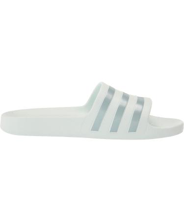 adidas Women's Adilette Aqua Slide Sandal - Size 7 - Almost Blue/Magic Grey Metallic - Buy Online on GoSupps.com
