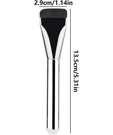 Foundation Makeup Brush 3 Cosmetics Applicator With Ultra Thin Bristles Perfect For Blending Liquid Powder Cream And Liquid Make Up Aluminum tube rubber handle - Buy Online on GoSupps.com
