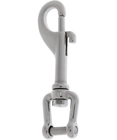 YiMusic 2 Pieces Heavy Duty 316 Stainless Steel Swivel Shackle Bolt Snap Hook Suit for Outdoor Camping Fishing Water Sports Accessories - Buy Online on GoSupps.com