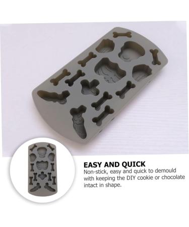 Alipis 2pcs Dessert Dark Molds Grey Bones Shape Cakes Baking Silicone Creative Skeleton Bone-Shaped Shaped - Buy Online on GoSupps.com