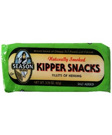 Season Kipper Snacks (Fillets of Herring), 3.25-Ounce Tins (Pack of 24)