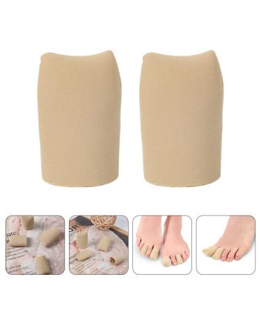 FOMIYES Gel Toe Caps - Silicone Protectors for Pressure and Calluses Remover - 2pcs Elastic Fabric Sleeves - 2.7x4cm - Buy Online on GoSupps.com