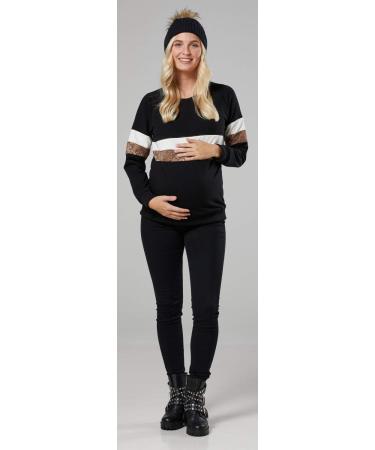 Zeta Ville Maternity Nursing Sweatshirt 1110 - Black & Anaconda Print - Size 14 - Buy Online on GoSupps.com