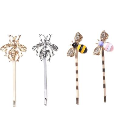 New 2025 Women's Fashion Style New For Fashion Exquisite Gold Bee Hairpin Side Clip Elegant Hair Clips Barrettes Sweet Headwear Hair Accessories Jewelry Fashion Accessories Creative Gift - Buy Online on GoSupps.com