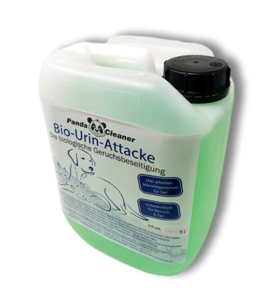 Pandaclean organic urine attack - urine hole removal cat dogs animal smells - 5 liters of concentrate - cleaning agent with microorganisms - biological smell neutralizer