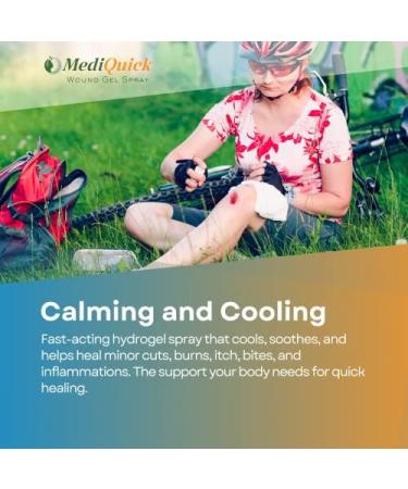 MEDIQUICK Wound Hydrogel Spray 4oz Bottle - First Aid Ointment for Cuts & Burns - Buy Online on GoSupps.com