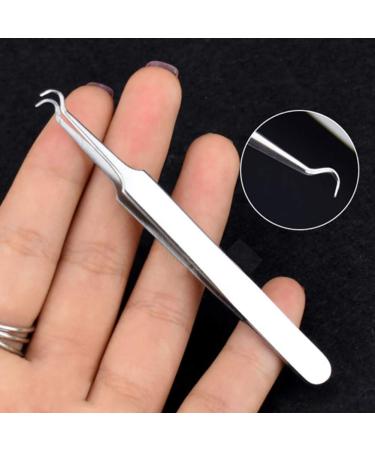 Steellwingsf Blackhead Tweezers - Curved 8.7 cm | Precision Skincare Tools for Clear Skin | Buy Internationally - Buy Online on GoSupps.com