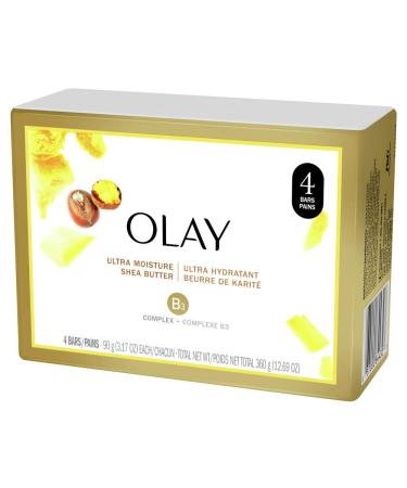 Olay Ultra Moisture Beauty Bar Soap with Shea Butter - 3 oz - Pack of 4 - Buy Online on GoSupps.com