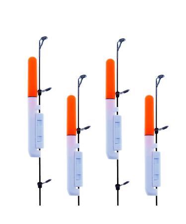MEEYO Fishing Glow Sticks LED Night Fishing Strike Alert Glow Stick Bite Alarm, Battery Included 4 Pack