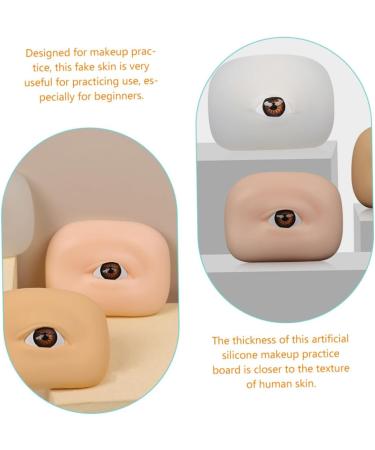 FOMIYES 4 pcs Makeup Practice Skin Boards Silicone Eyebrow Eyeshadow Training 1 count (Pack of 1) As Shown 1x2pcs - Buy Online on GoSupps.com