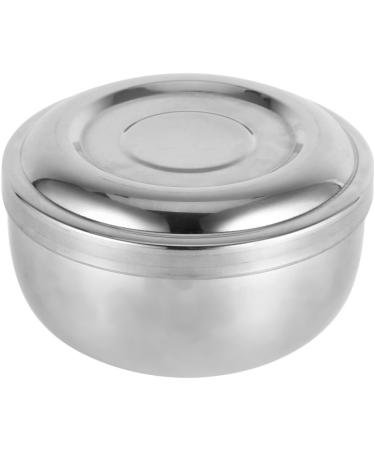 Jonlaki Silver Metal Shaving Bowl | Men's Wet Shaving Cream Mug with Lid | Premium Face Care & Shaving Tool - Buy Online on GoSupps.com