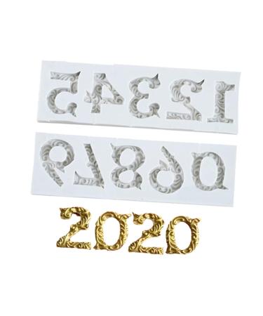 HOMSFOU 1 Set Non Stick Nonstick Home Baking Cake Mould Cake Molds Silicone Mold De para Gelatinas Silicone Baking Mold Numbers Baking Molds Chocolate Fondant Cake White