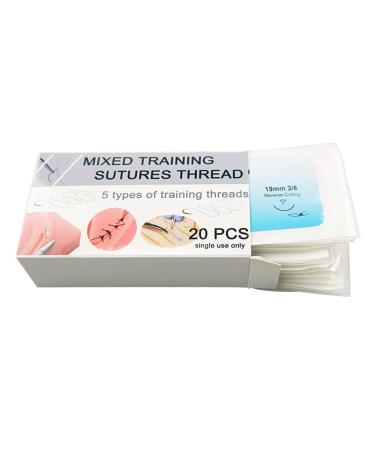 Sutures Thread with Needle Practicing Suturing Teaching Training with Needle with Thread for Practice Nylon Single-Ribbon Needle with Independent Aseptic Packaging