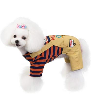 Izefia Dog Coat Clothes Hoodies Jumpsuit Dog Clothing Thickened Cotton Jeans Overall Fleece Warm Sweater 4 Legs Jacket Sweat Shirt for Small Dog Medium Cat Orange XXL XX-Large Orange - Buy Online on GoSupps.com