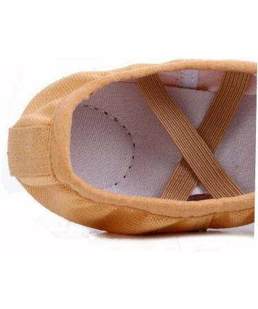 Gleavi Foldable Ballet Dance Shoes | Ballet Slippers for Gymnastics & Yoga - Hard Toes Child Size 33 - Brown - Buy Online on GoSupps.com