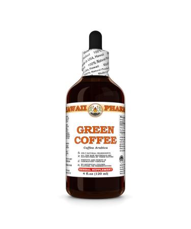 Green Coffee (Coffea Arabica) Dry Bean Tincture, Made in Hawaii, All Natural, Vegan, Pure Liquid Extract - 4 fl.oz 4 Fl Oz (Pack of 1)