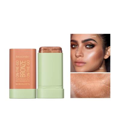 Multi -use on the go Tied Moisture Bronze Stick soft cream blush for cheeks contour stick highlighter make-up sticks light and mixable bronze stick (rich glow) Rich Glow 1 g (1 Pack)