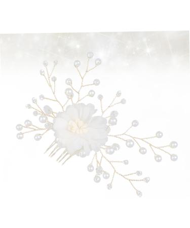 Beaupretty Wedding Headpiece headpiece for bride pearl headpiece rhinestone hair clips bridal hair clip pearl hair barrettes rhinestone barrettes Pearl Hair Comb banquet hair - Buy Online on GoSupps.com