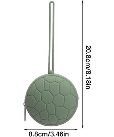 Baok Silicone Pacifier Travel Case | Portable Pacifier Holder with Zip Lanyard | Diaper Bag & Stroller Accessory in Green - Buy Online on GoSupps.com