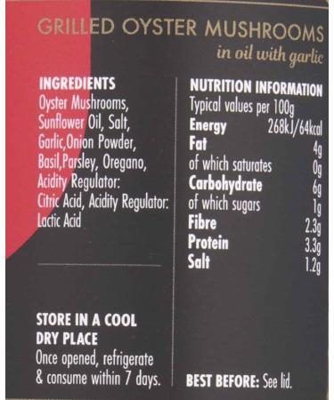Epicure Grill Oyster and Garlic Mushroom Jar in Oil 290 g (Pack of 1) - Buy Online on GoSupps.com