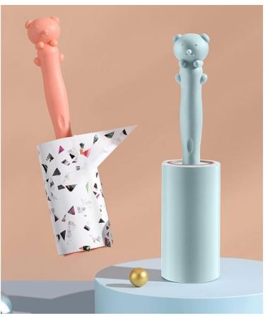 Extra Sticky Lint Roller with 5 Refills - 300 Sheets - Pet Hair Remover & Clothes Dehairing Tool (Green Cute Bear Design) | International Shipping Available - Buy Online on GoSupps.com