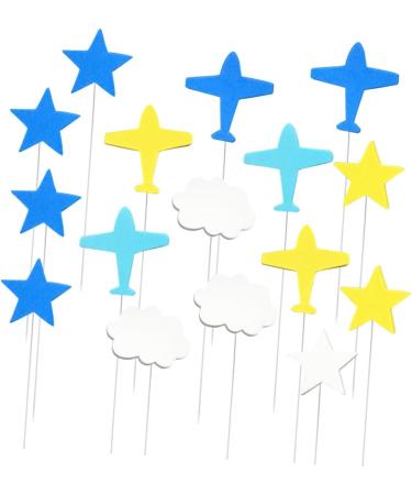 Warmhm 48 Pcs Decor Top Hat Cupcakes Plane Cake Toppers Cloud Cupcake Toppers The Clouds Insert Card Baby As Shownx3pcs mediumx3pcs - Buy Online on GoSupps.com