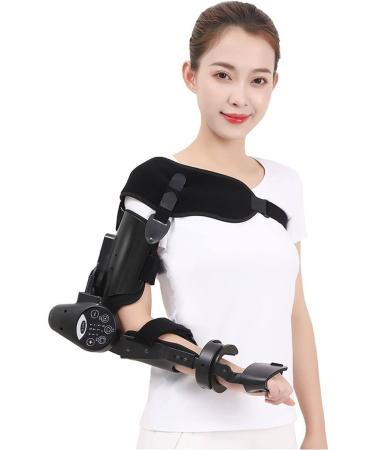 Hinged Elbow Brace Arm Exerciser Manual Elbow Brace Arm Exerciser Flexible Support Frame for Wrist Elbow Joint Injuries Recovery for Stroke Hemiplegia Patients Left