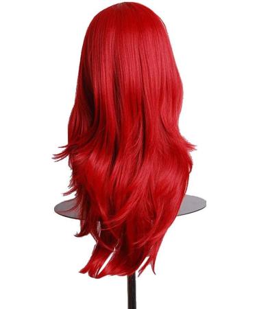 YEESHEDO Women's 28 Long Wavy Curly Cosplay Wig with Bangs - Red - Buy Online on GoSupps.com