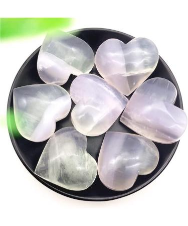 1PC Natural Fluorite Heart Shaped Quartz Crystal Home Decoration Palm Stones Natural Stones and Crystals Stone Mineral Specimen - Buy Online on GoSupps.com