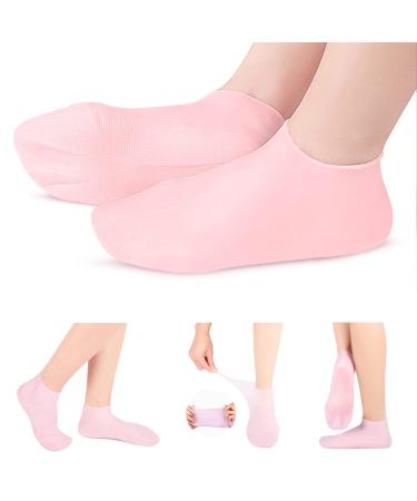 Silicone Socks for Women, Moisturizing Foot Socks, Soft Gel Socks, Aloe Socks, Women Spa Pedicure Socks for Repairing Dry Feet, Cracked Heel and Softening Rough Skin, Calluses Sock-1 pair