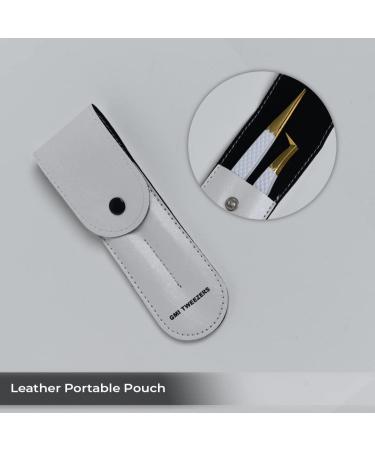 2pcs White Gold Pointed Eyelash Tweezers for Lash Extension - Stainless Steel Precision Tweezers for Volume and Classic Lashes - False Eyelash Extension Kit - Buy Online on GoSupps.com