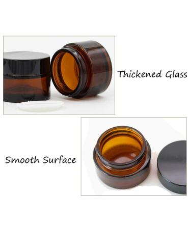 3 PCS Brown Glass Refillable Cosmetic Jars | Empty Face Cream & Lip Balm Containers (30 ml) - International Shipping Available - Buy Online on GoSupps.com