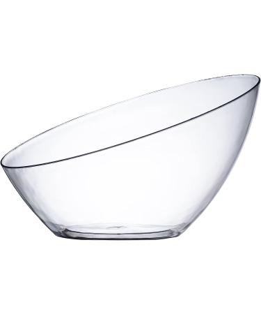 Posh Setting Crystal Clear Disposable Premium Hard Plastic Medium Angled Bowl 5 Pack - 20 OZ Salad Snack & Fruit Bowl - Buy Online on GoSupps.com