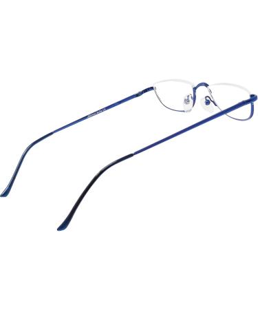 Shop Mini Half Round Metal Reading Glasses - 2.5 Diopters Stainless Steel Spring Hinge for Men & Women | International Shipping Available - Buy Online on GoSupps.com