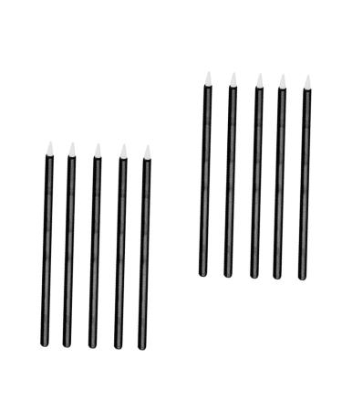 Hemoton 100pcs Disposable Eyeliner Makeup Eyeliner Brush Fiber Eyeliner Brush Makeup Eye Stick Makeup Brush Applicator Makeup Eyeliner Applicator Eyeliner Brush for Girl