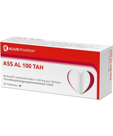ALIUD PHARMA ASS AL 100 TAH - 50 Tablets for Platelet Aggregation Inhibition | Acetylsalicylic Acid - International Shipping Available - Buy Online on GoSupps.com