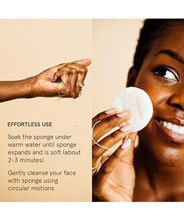 Grace & Stella Konjac Facial Sponges with Activated Bamboo Charcoal - Vegan Exfoliating Face Sponge for Men & Women - Makeup Removal and Dead Skin Exfoliation - Buy Online on GoSupps.com