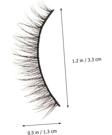 DOITOOL Natural False Eyelashes 5 Pairs Short Eyelash Artificial Fiber Extend Fluffy 6d Natural False Lashes 3.3x1x0.5cm Black - Buy Online on GoSupps.com