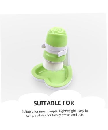 DRESSOOS 1pc Face Brush Facial Cosmetic Brush Face Exfoliator Brush Stainless Steel Mirror Purse Face Scruber Scrubber Face Cleansing Tool Deep Cleaning Sponge Brush Miss Fiber Wool 11x8cm Green - Buy Online on GoSupps.com