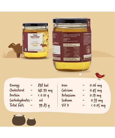 Two Brothers Organic Farms Grass Fed A2 Ghee 16 Fl Oz | Desi Gir Cow Ghee | Lactose-Free & Keto Friendly - Buy Online on GoSupps.com