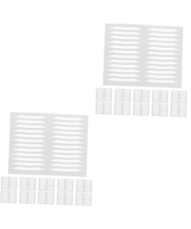 FOMIYES 60 Sheets White Sides Transparent Creative Eyelid Practical Patches Double Double-Side Invisible 2.7x0.4x0.1cmx2pcs Whitex2pcs