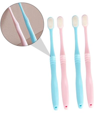 Minkissy 4-Piece Wangan Hair Toothbrush Set - Extra Soft Manual Tooth Cleaning Brushes | Portable & Ideal for Women | International Shipping Available - Buy Online on GoSupps.com
