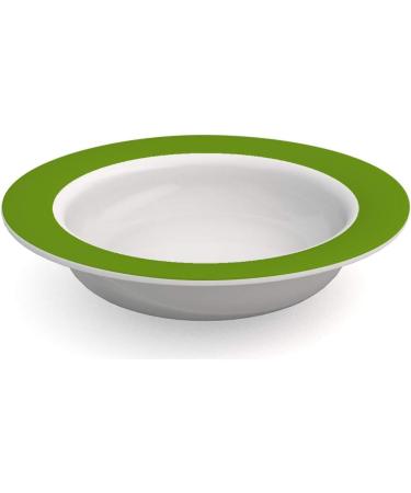 Ornamin Tilt-Trick Bowl 15.5 cm - Green Melamine Anti-Slip Plate for Independent Eating | Ideal Food Assistance Tool - Buy Online on GoSupps.com