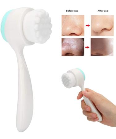 Facial Cleansing Brush - Manual Face Brush with Double-Sided Blackhead & Blemish Removers | Skin Care Tools for All Skin Types - International Shipping - Buy Online on GoSupps.com