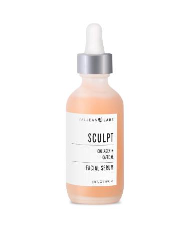 Valjean Sculpt Anti-Aging Facial Serum | Collagen + Caffeine | Helps to Reduce Puffiness and Plump Skin | Cruelty Free  Made in USA (1.83 oz)