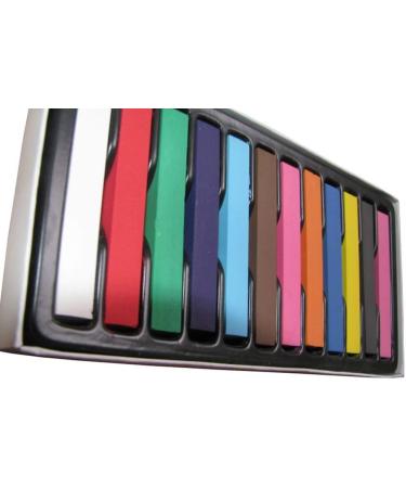 Lurrose 12 hair dye chalk for women hair color chalk hair deyer blue hair chalk hair chalk pens glitters rainbow hair chalk hair chalk salon colored chalk Hair Chalks hair dye stick soft 12 Colors - Buy Online on GoSupps.com