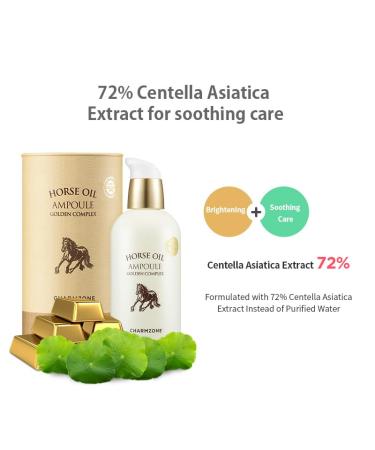 CHARMZONE Mayu Horse Oil Ampoule Golden Complex Korean Beauty Skin Care Intense Face Moisturizer Nourishing Wrinkle Improvement Gift for All Skin Types (100 ml/3.38 fl.oz) - Buy Online on GoSupps.com