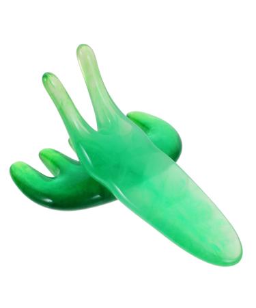 Tovinanna 2 sets Massage device scalp massage scalp massage fleab head hair scraper head massage stone scratch kamm Schafababel care jade comb hairbrush massage floor massage board beeswax