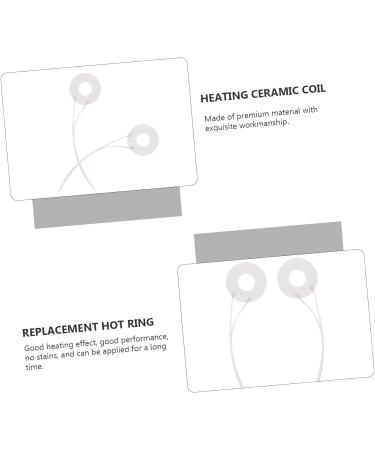 Mikinona 2pcs Ceramic Heating Plates Hot Ring for Hair Dressing Hair Curling Wand Hairdressing Appliance Ceramic Coil Coils Appliance Repair Ceramic Coil Tool Plastic Electro-Thermal White - Buy Online on GoSupps.com