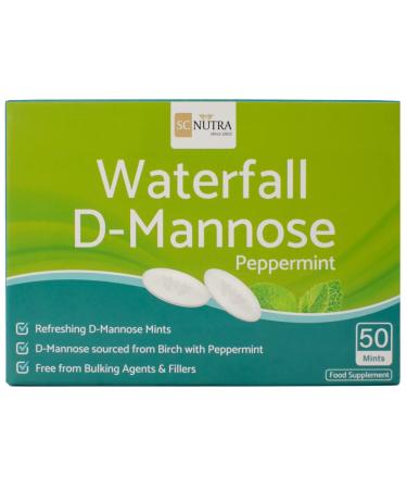 Waterfall D-Mannose Peppermint Chewable Tablets - Urinary Tract Health Support - Buy Online on GoSupps.com